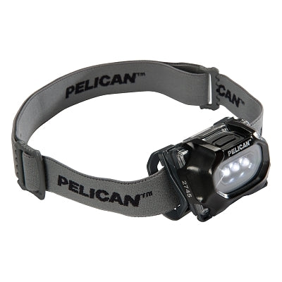 Pelican LED Headlights, 3 Batteries, AAA, 17/33 Lumens, Black (562-027450-0103-110) Each