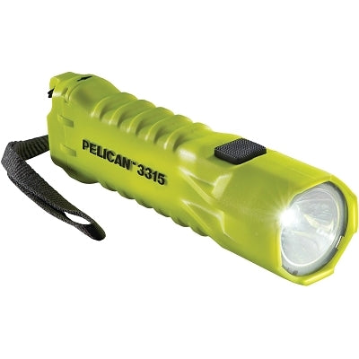 Pelican 3315 Led Flashlight Gen 3, 3 AA, 160 Lumens, Hi-Vis Yellow (562-033150-0103-245) Each