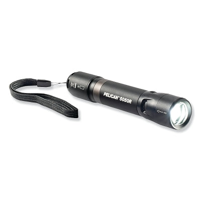 Pelican 5000 Series LED Flashlights, 1-18650 Lithium, High 393/Low 21/Boost 883 Lumens, Black (562-05050R-0000-110) 24 EA / CA