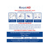 Carpal AID® Patch Hand-Based Carpal Tunnel Support Plastic Left or Right Hand Clear Small (1233611_CS) 960/CS
