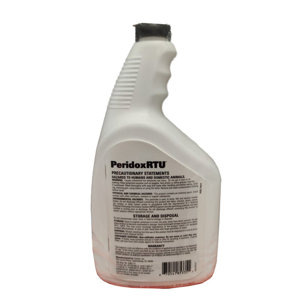 PeridoxRTU™ Surface Disinfectant Cleaner Peroxide Based Manual Pour Liquid 32 oz. Bottle Vinegar Scent NonSterile (1100892_EA) 1/EA
