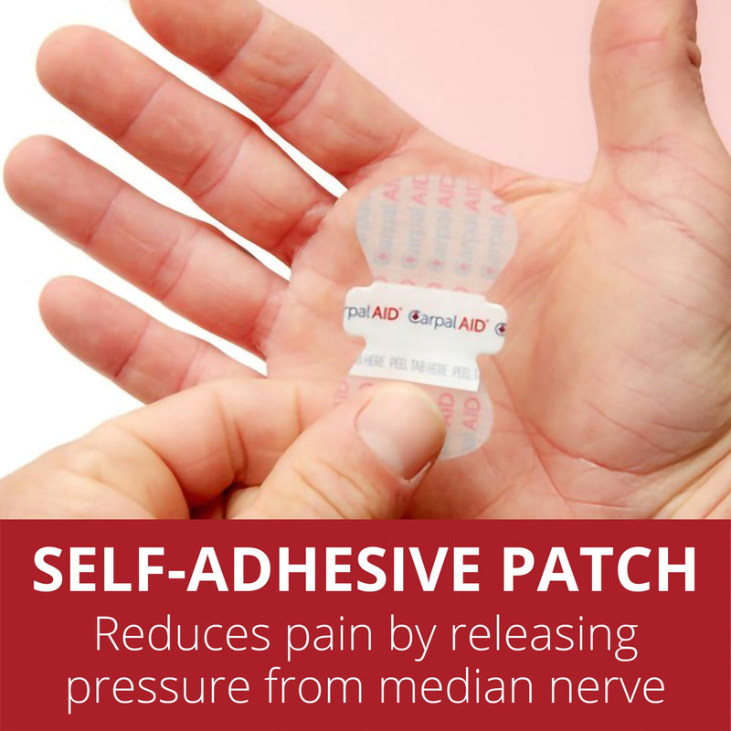 Carpal AID® Patch Hand-Based Carpal Tunnel Support Plastic Left or Right Hand Clear One Size Fits Most (1254008_PK) 30/PK