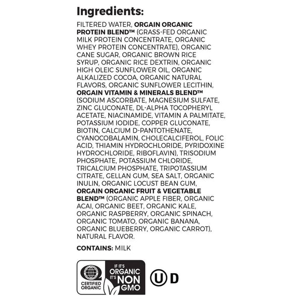 Orgain® Organic Nutritional Shake Oral Supplement Creamy Chocolate Fudge Flavor Liquid 11 oz. Carton (1175951_EA) 1/EA
