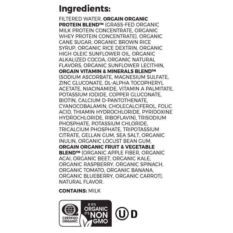 Orgain® Organic Nutritional Shake Oral Supplement Creamy Chocolate Fudge Flavor Liquid 11 oz. Carton (1175951_EA) 1/EA