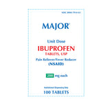 Major® Pain Relief 200 mg Strength Ibuprofen Unit Dose Tablet 100 per Box (761946_BX) 100/BX