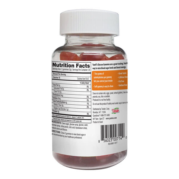 YumV's™ Glucose Supplement 60 per Bottle Gummy Assorted Flavors (1080495_BT) 1/BT