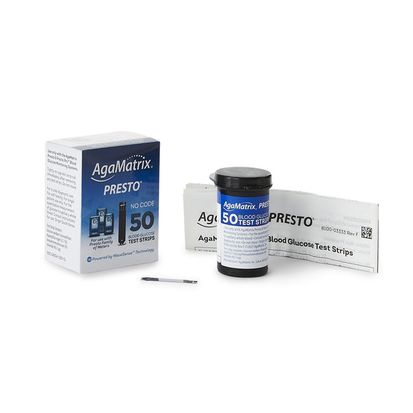 Wavesense® Presto® Blood Glucose Test Strips 50 Strips per Pack (693966_CS) 24/CS