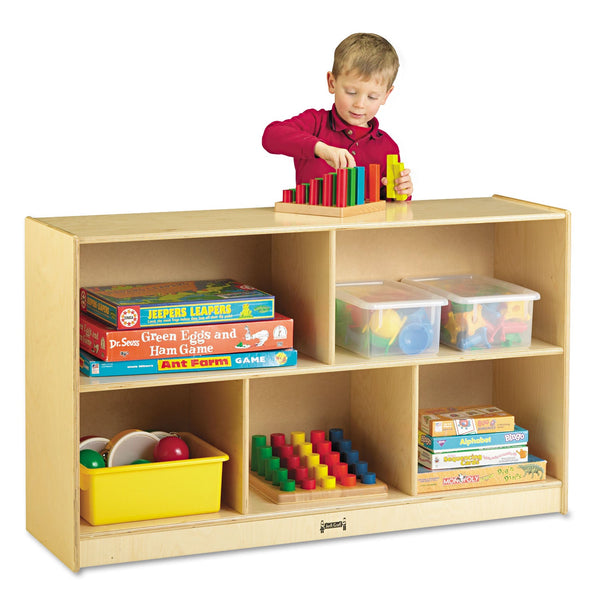 Jonti-Craft Low Single Mobile Storage Unit, 48w x 15d x 29.5h, White (JNT0392JC) Each