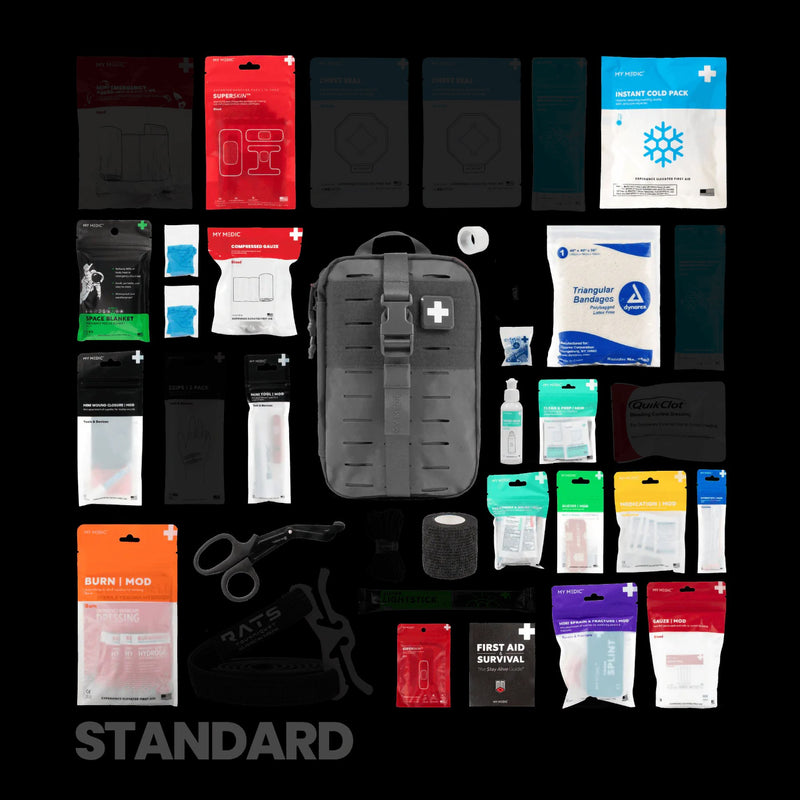 My Medic™ MYFAK Standard FIrst Aid Kit Gray Nylon Bag (1242146_EA) 1/EA