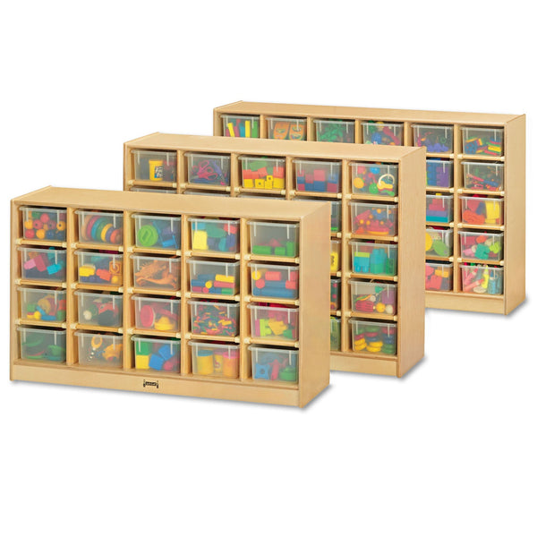 Jonti-Craft Tray Mobile Storage, 57w x 15d x 35.5h, Birch (JNT0430JC) Each