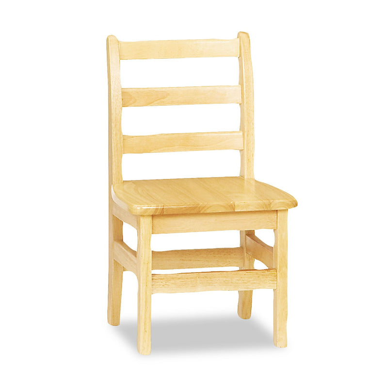 Jonti-Craft KYDZ Ladderback Chair, 12" Seat Height, Natural Maple Seat/Back, Natural Maple Base, 2/Carton (JNT5912JC2) Case of 2
