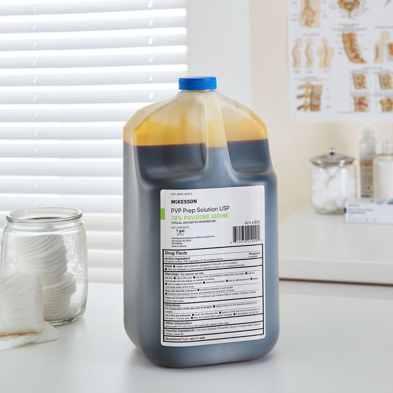 McKesson Skin Prep Solution 1 gal. Jug 10% Strength Povidone-Iodine NonSterile (854301_CS) 4/CS