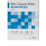 McKesson Skin Closure Strip 1/8 X 3 Inch Nonwoven Material Reinforced Strip White (876305_BX) 50/BX