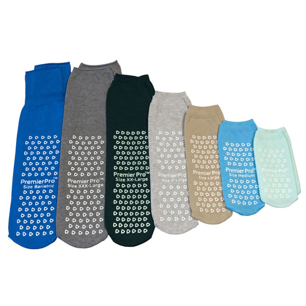 PremierPro™ Slipper Socks Unisex Adult 2X-Large Single Tread Single Patient Use Dark Green (1142575_CS) 48/CS