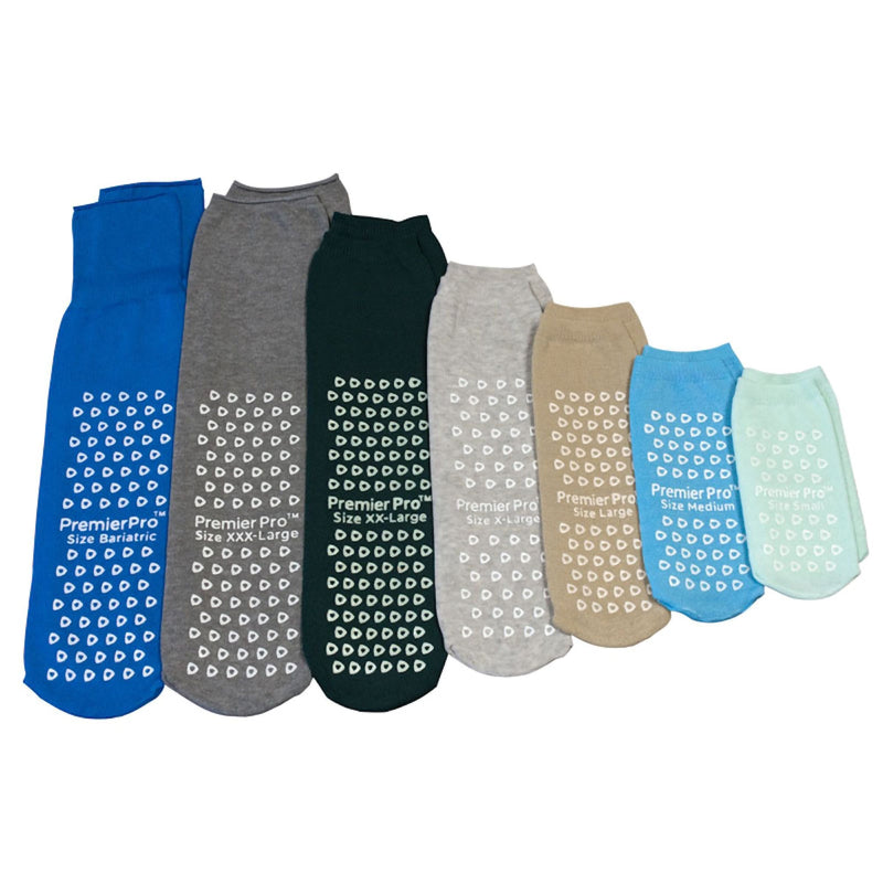 PremierPro™ Slipper Socks Unisex Adult 2X-Large Single Tread Single Patient Use Dark Green (1142575_CS) 48/CS