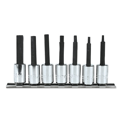 Proto 7-Piece Hex-Bit Socket Set, SAE, 3/8" Drive, 1/8" to 3/8" (577-4900-7C) 1 Set