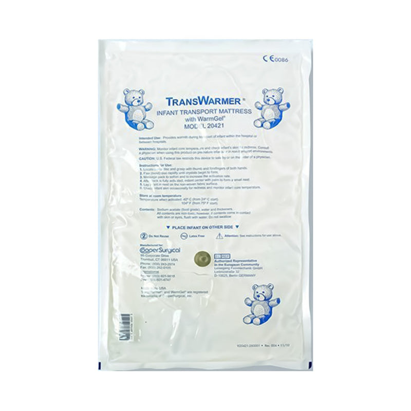 TransWarmer® Infant Transport Mattress Instant Hot Pad Full Body Nonwoven Material Cover / Gel Disposable (271171_CS) 6/CS