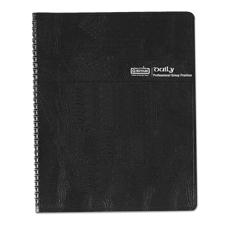House of Doolittle™ Eight-Person Group Practice Daily Appointment Book, 11 x 8.5, Black Cover, 12-Month (Jan to Dec): 2026 (HOD28102) Set of 2
