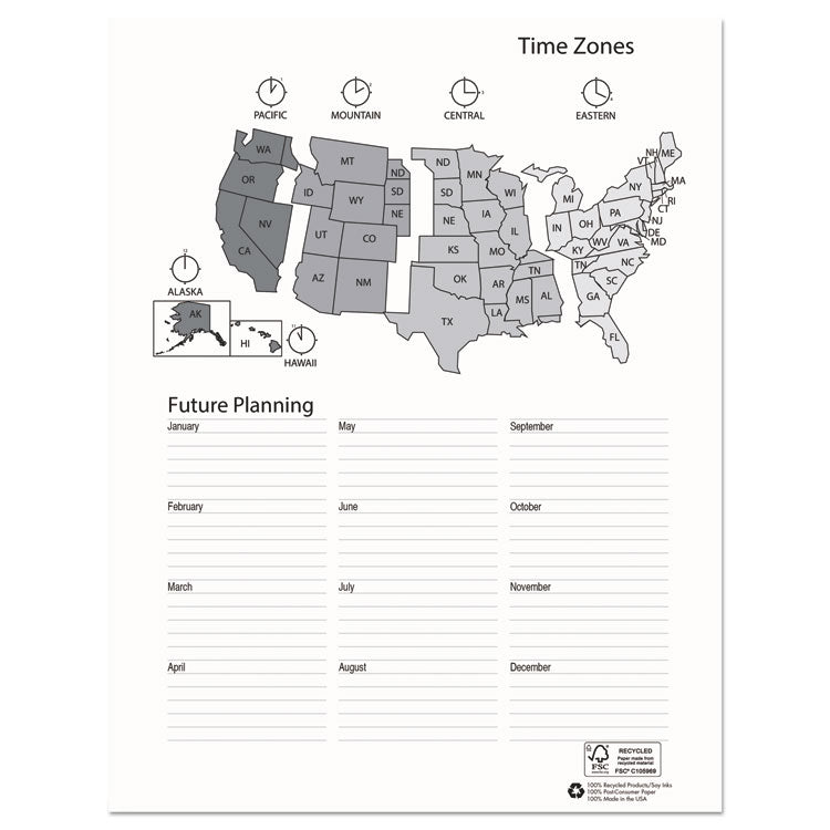 House of Doolittle™ Recycled Professional Weekly Planner, 15-Minute Appts, 11 x 8.5, Black Wirebound Soft Cover, 24-Month: Jan 2026 to Dec 2027 (HOD272002) Each