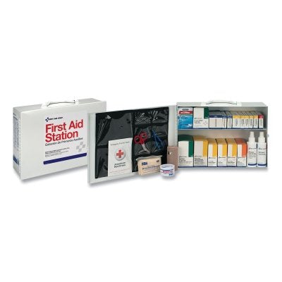 Pac-Kit 75-Person Two-Shelf Industrial First Aid Station, Steel Cabinet, 443 Pieces (579-6135) 1 Kit
