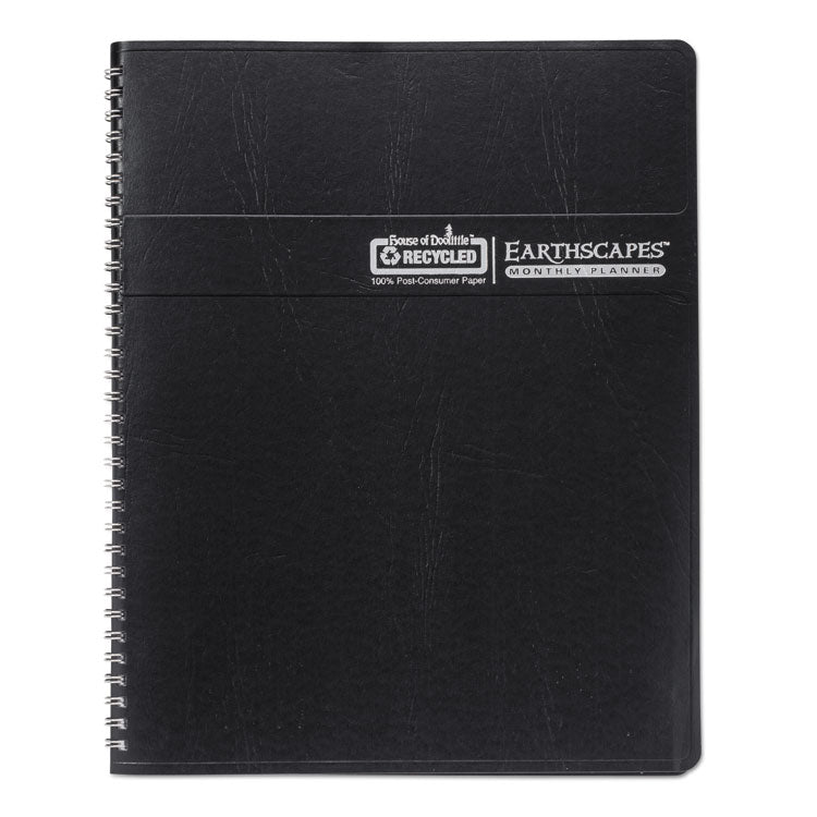 House of Doolittle™ Earthscapes Recycled Ruled Monthly Planner, Landscapes Color Photos, 11 x 8.5, Black Cover, 14-Month: Dec 2025 to Jan 2027 (HOD26402) Each