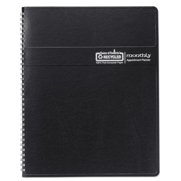 House of Doolittle™ 14-Month Recycled Ruled Monthly Planner, 8.75 x 6.78, Black Cover, 14-Month: Dec 2025 to Jan 2027 (HOD262602) Each