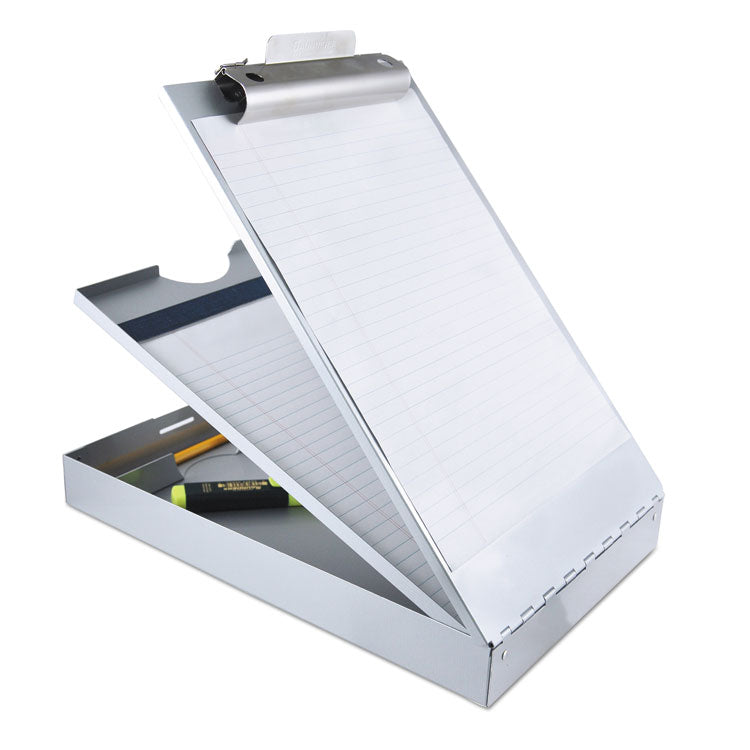 Saunders Cruiser Mate Aluminum Storage Clipboard, 1.5" Clip Capacity, Holds 8.5 x 11 Sheets, Silver (SAU21017) Each