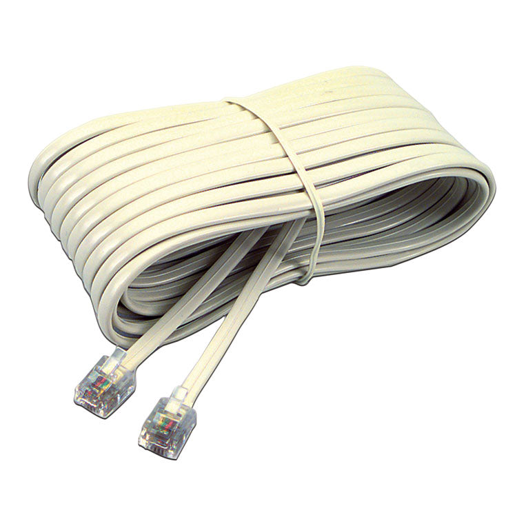 Softalk® Telephone Extension Cord, Plug/Plug, 25 ft, Ivory (SOF04020) Each