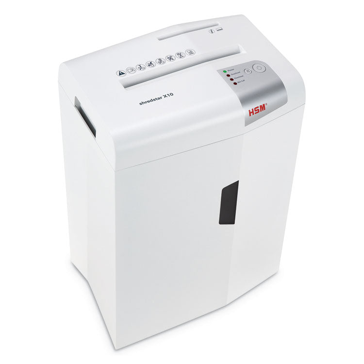 HSM of America shredstar X10 Cross-Cut Shredder, 10 Manual Sheet Capacity (HSM1045) Each