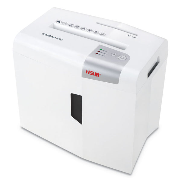 HSM of America shredstar S10 Strip-Cut Shredder, 10 Manual Sheet Capacity (HSM1042W) Each
