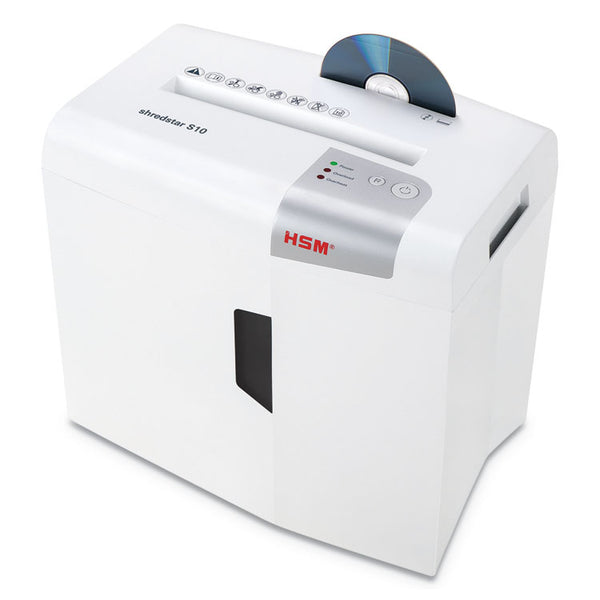 HSM of America shredstar S10 Strip-Cut Shredder, 10 Manual Sheet Capacity (HSM1042W) Each