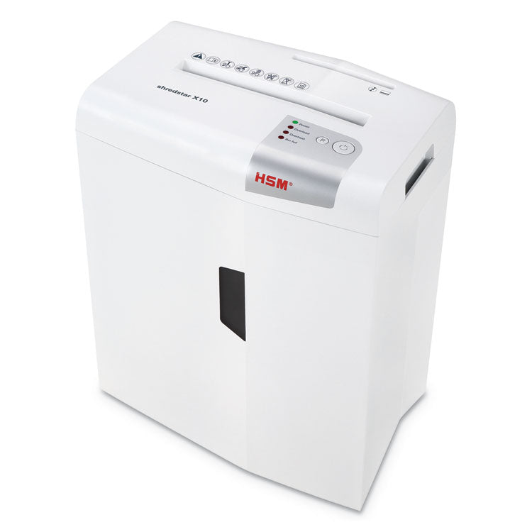 HSM of America shredstar X10 Cross-Cut Shredder, 10 Manual Sheet Capacity (HSM1045) Each