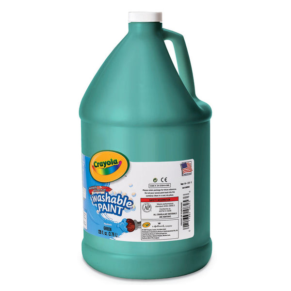 Crayola® Washable Paint, Green, 1 gal Bottle (CYO542128044) Each