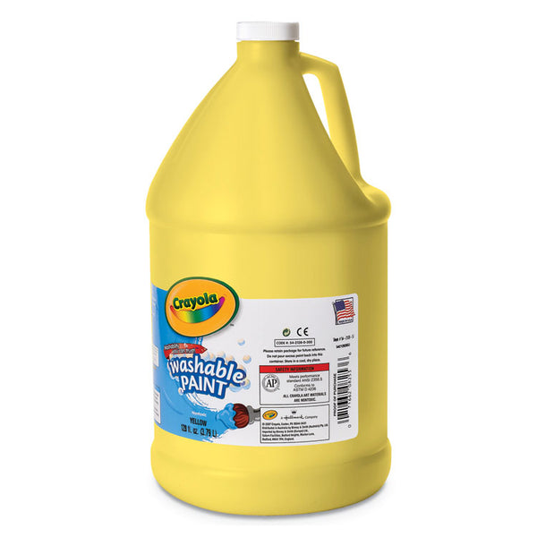 Crayola® Washable Paint, Yellow, 1 gal Bottle (CYO542128034) Each