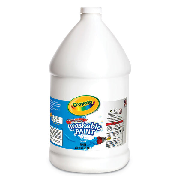 Crayola® Washable Paint, White, 1 gal Bottle (CYO542128053) Each