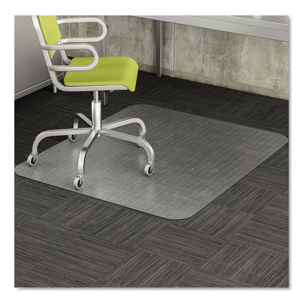 deflecto® EconoMat Occasional Use Chair Mat for Low Pile Carpet, 45 x 53, Rectangular, Clear (DEFCM11242COM)