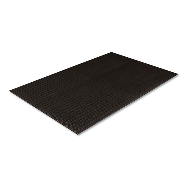 Crown Ribbed Vinyl Anti-Fatigue Mat, 36 x 60, Black (CWNFL3660BK)