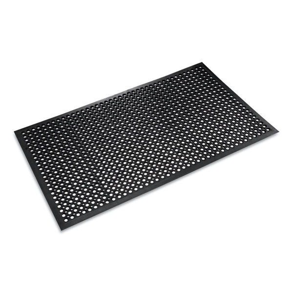 Crown Safewalk-Light Drainage Safety Mat, Rubber, 36 x 60, Black (CWNWSCT35BK)