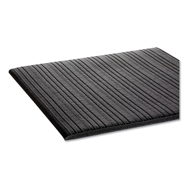 Crown Ribbed Vinyl Anti-Fatigue Mat, 36 x 60, Black (CWNFL3660BK)