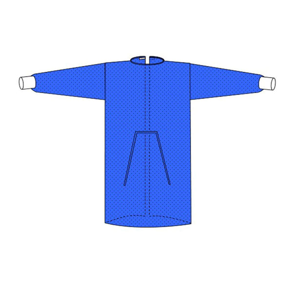 Welmed Protective Procedure Gown X-Large Blue NonSterile Not Rated Disposable (1200077_CS) 100/CS