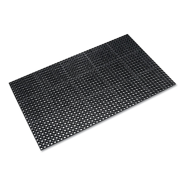 Crown Safewalk Heavy-Duty Anti-Fatigue Drainage Mat, General Purpose, 36 x 60, Black (CWNWSTF35BK)