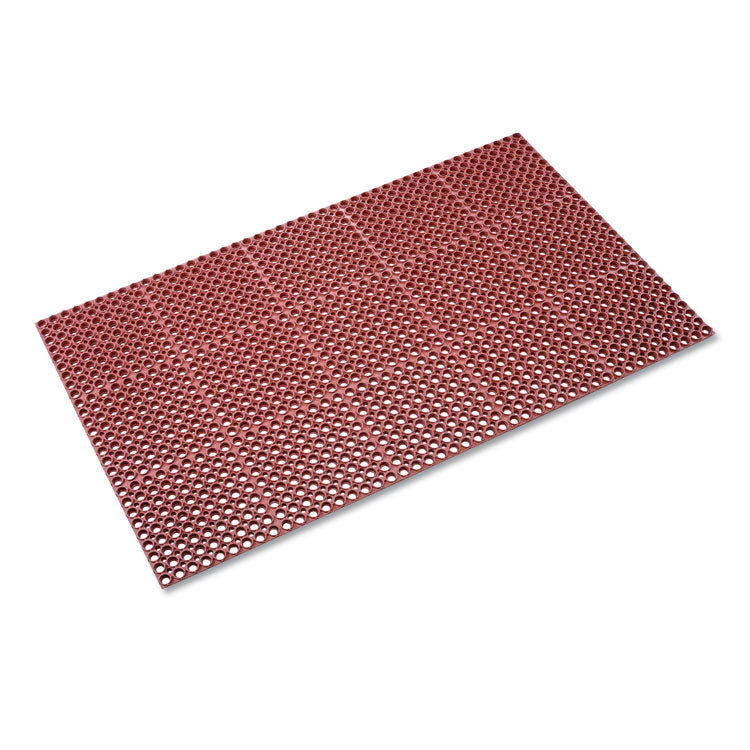 Crown Safewalk Heavy-Duty Anti-Fatigue Drainage Mat, Grease-Proof, 36 x 60, Terra Cotta (CWNWSTF35TC)