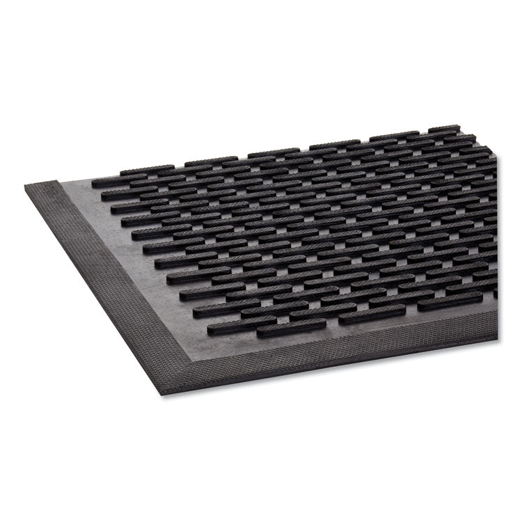 Crown Crown-Tred Indoor/Outdoor Scraper Mat, Rubber, 43.75 x 66.75, Black (CWNTD0046BK)