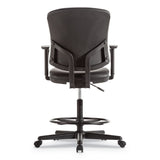 Alera® Alera Everyday Task Stool, Bonded Leather Seat/Back, Supports Up to 275 lb, 20.9" to 29.6" Seat Height, Black (ALETE4619)
