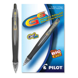 Pilot® G6 Gel Pen, Retractable, Fine 0.7 mm, Black Ink, Black Barrel, Dozen (PIL31401)