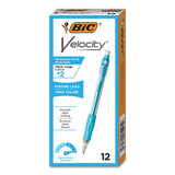 BIC® Velocity Original Mechanical Pencil, 0.9 mm, HB (#2), Black Lead, Turquoise Barrel, Dozen (BICMV11BK)