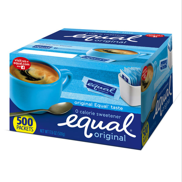 Equal® Zero Calorie Sweetener, 0.035 oz Packets, 500/Box (EQL20008699) Box of 500