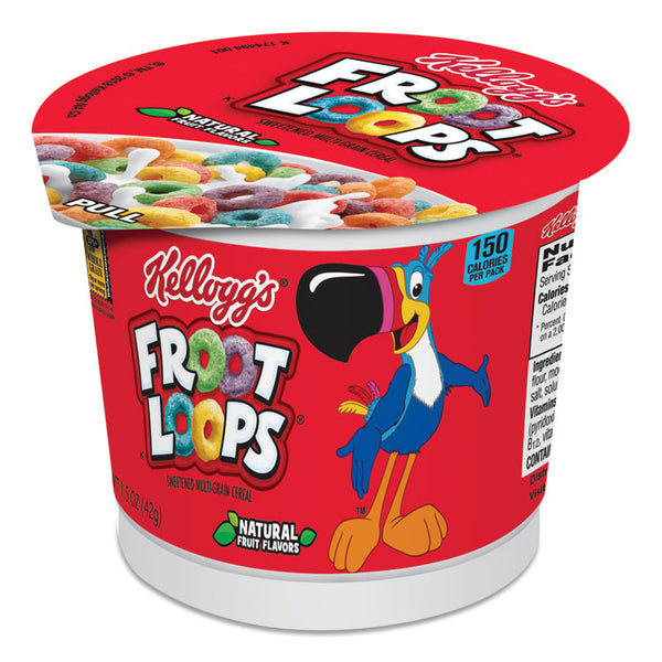 Kellogg's® Froot Loops Breakfast Cereal, Single-Serve 1.5 oz Cup, 6/Box (KEB01246) Pack of 6