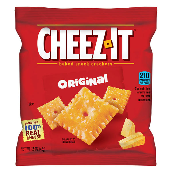 Sunshine® Cheez-It Crackers, 1.5 oz Single-Serving Snack Pack, 8/Box (KEB12233) Pack of 8