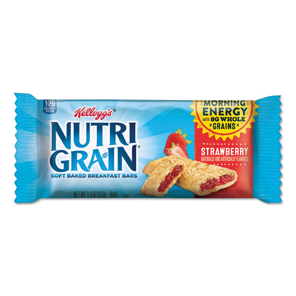 Kellogg's® Nutri-Grain Soft Baked Breakfast Bars, Strawberry, Indv Wrapped 1.3 oz Bar, 16/Box (KEB35945) Box of 16